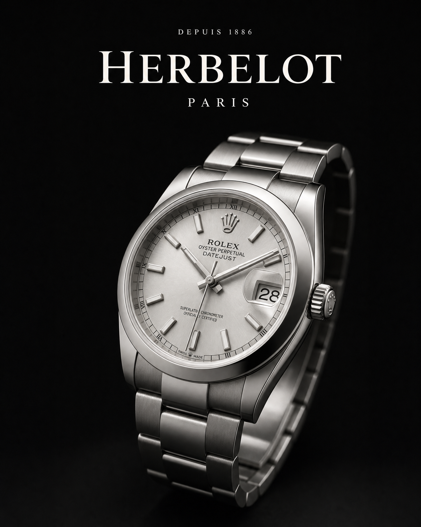 RLX Datejust 36 Acier et Or Blanc - HERBELOT Paris