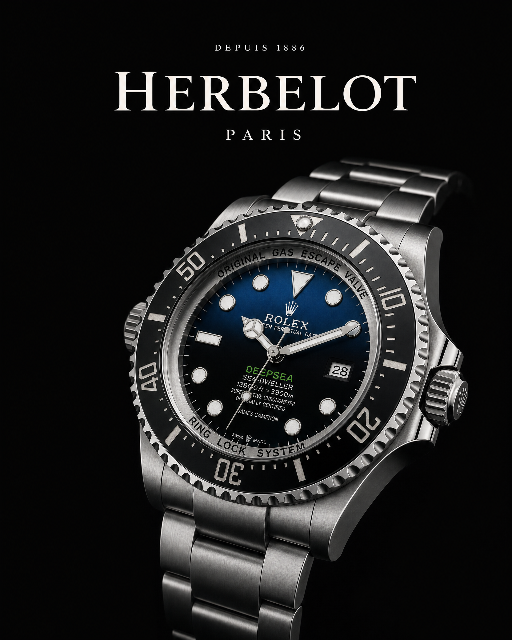 RLX Deepsea Cadran D-Blue - HERBELOT Paris